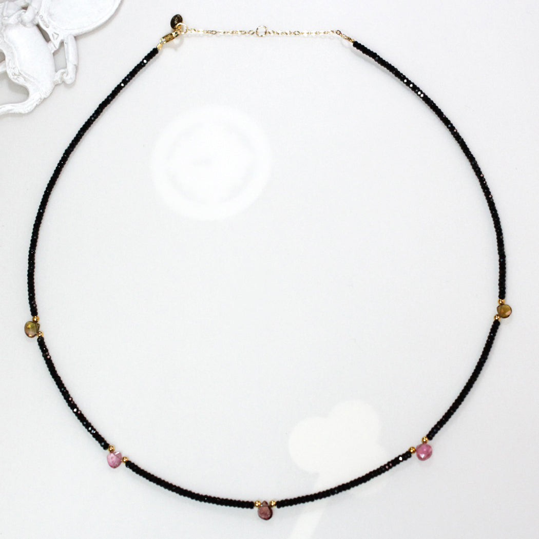 AN1008 Turmalin rot Kette