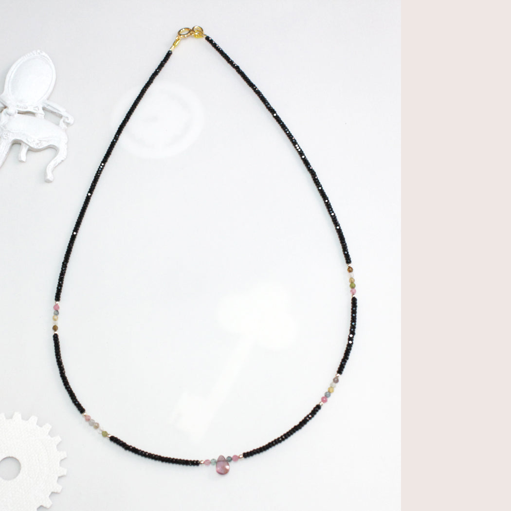 AN1012 bunte Turmalin Kette