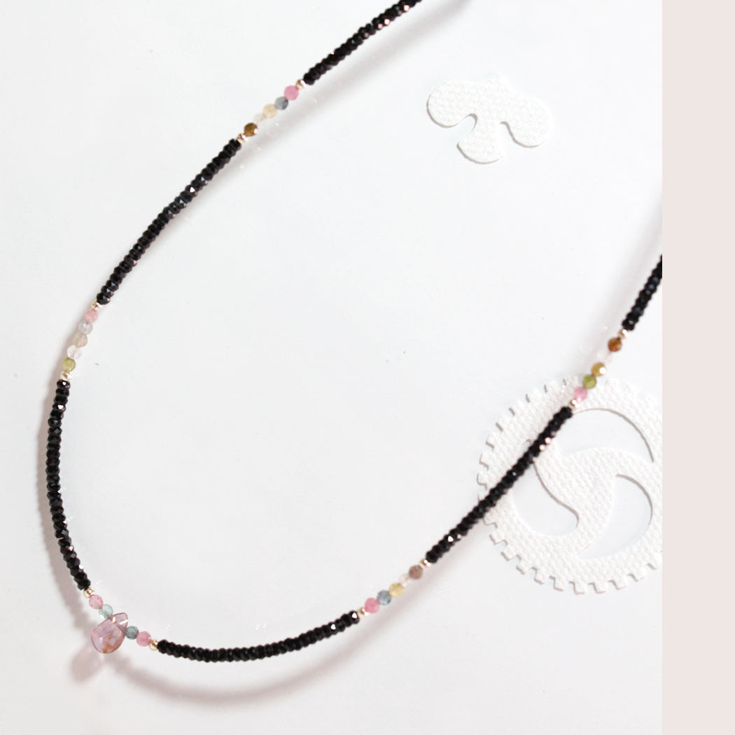 AN1012 bunte Turmalin Kette