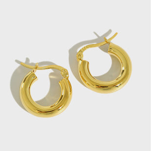 B08004 chunky Creolen Hoop Ohrringe